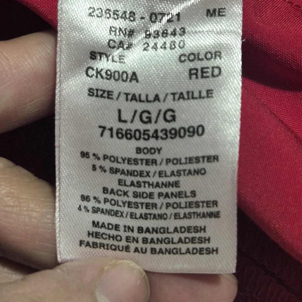 NFINITY Red Men's Scrub Shirt....Size:L - Picture 7 of 10